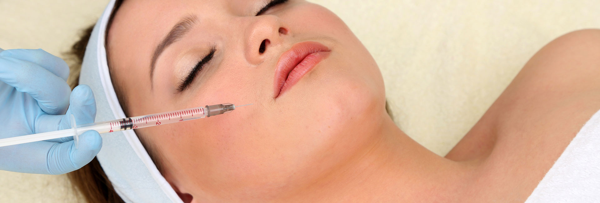 A woman getting botox injection
